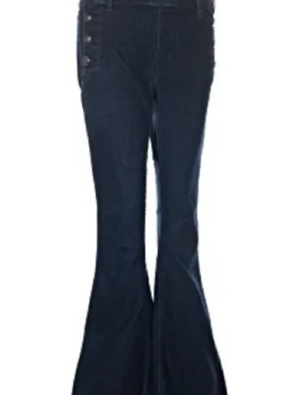 Express Dark Blue Flare Jeans - Mid-Rise Women’s Wide Leg